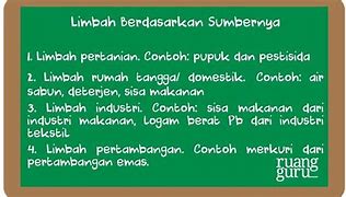 Berikut Yang Tidak Termasuk Contoh Limbah Padat Adalah